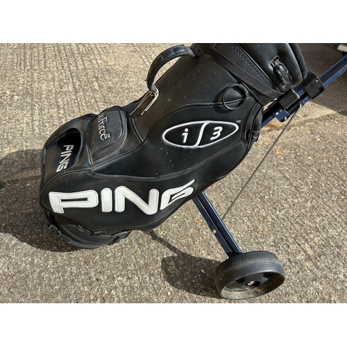 34 - Ping Golf Bag and Cart
