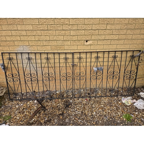 39 - Pair of Matching Vintage Wrought Iron Gates, measures approx 230cm wide and 88cm tall.