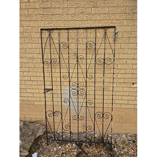 41 - Large Vintage Wrought Iron Gate, Measuring Approx 187cm x 105cm