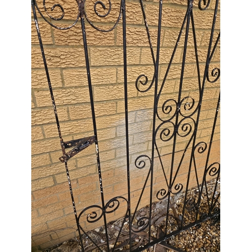 41 - Large Vintage Wrought Iron Gate, Measuring Approx 187cm x 105cm