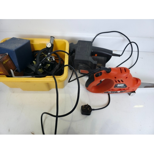 52 - Black And Decker Jigsaw, Challenge Drill and Miscellaneous Tools and Optical Equipment