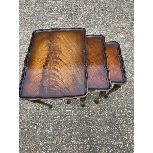 64 - Bevan Funnell Mahogany Nest of Three Occasional Tables