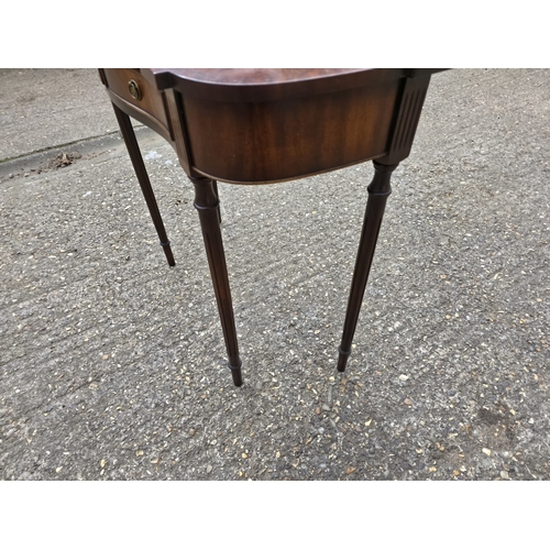 67 - Bevan Funnell Mahogany Console Table, Two Drawers - 80cm x 34cm x 74cm