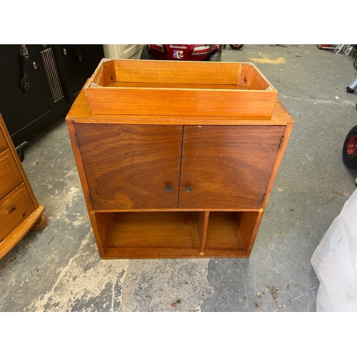 74 - Vintage Shabby Chic Pine Dressing Table - Dove Tail Joints and One Other Vintage Cabinet