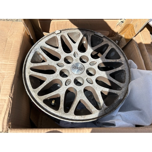 8 - Set of Three Jeep Alloys Wheels