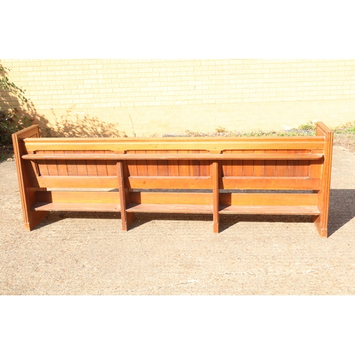 81 - Large Antique 19th Century Ecclesiastic Scottish Gothic Revival Pew