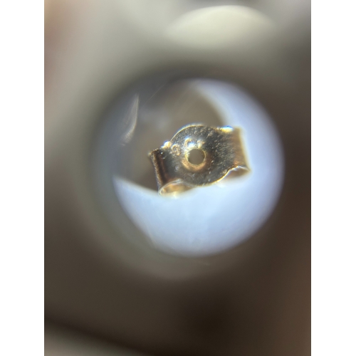 15 - Gold Earrings, backs stamped 9 Carat, no marks to main but acid tests as 9ct weighs circa 1.25g