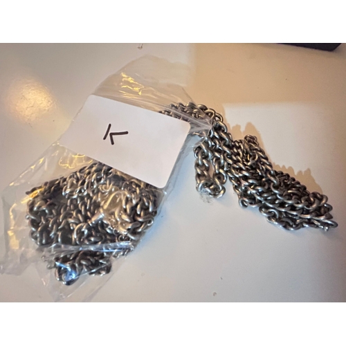 22 - Bulk lot of Sterling Silver Curb Chain, with Passant mark stamp to links. Weights approx. 217g
