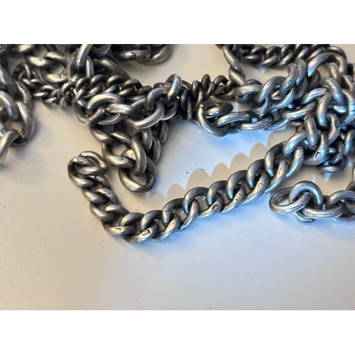 22 - Bulk lot of Sterling Silver Curb Chain, with Passant mark stamp to links. Weights approx. 217g