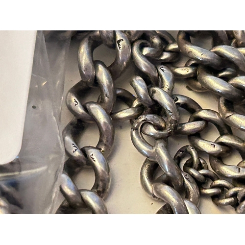 22 - Bulk lot of Sterling Silver Curb Chain, with Passant mark stamp to links. Weights approx. 217g