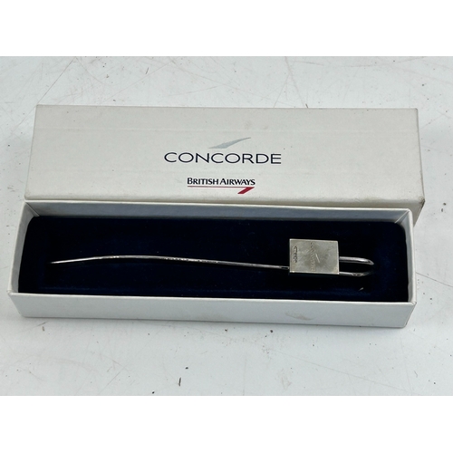 35 - Highly Collectable British Airways Concorde Bookmark, struck in Sterling Silver with hallmarks and o... 