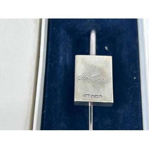 35 - Highly Collectable British Airways Concorde Bookmark, struck in Sterling Silver with hallmarks and o... 