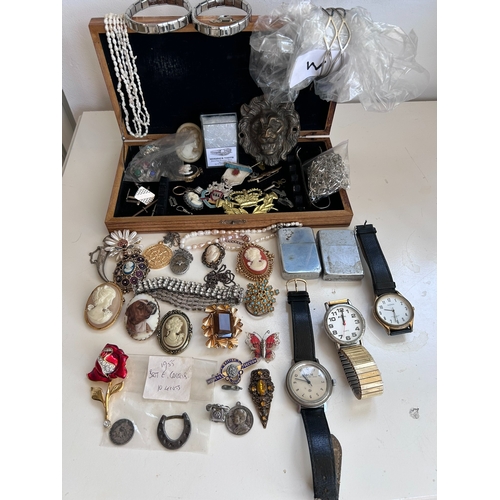 36 - An interesting lot of quality, largely costume jewellery with some silver charms that test as 925 St... 