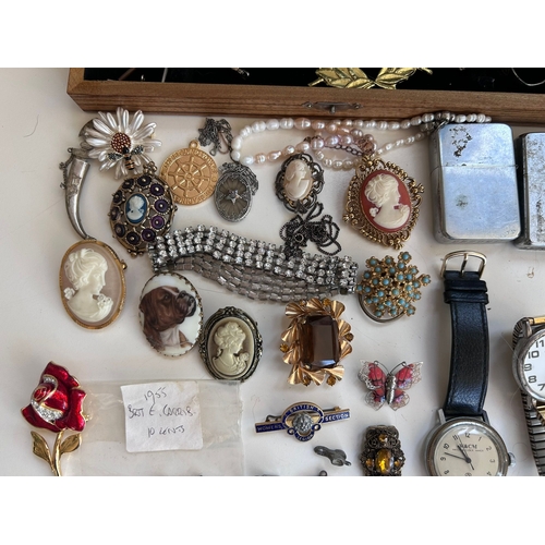 36 - An interesting lot of quality, largely costume jewellery with some silver charms that test as 925 St... 