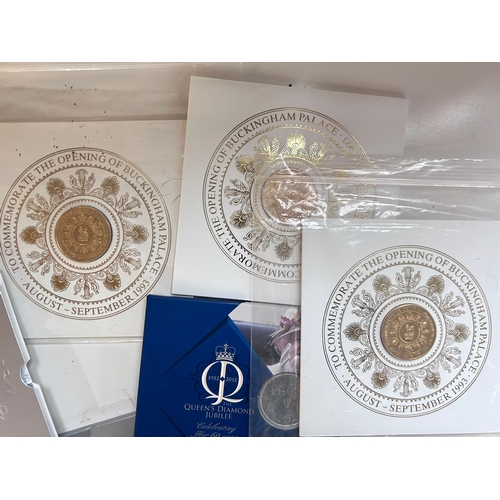51 - An interesting collection of commemorative coins including the Queens Diamond Jubilee, the opening o... 