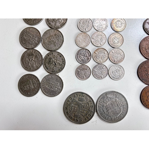 55 - Good collection of Pre decimal and antique UK coins, including Shillings, Penny's, Sixpences, Thrupe... 