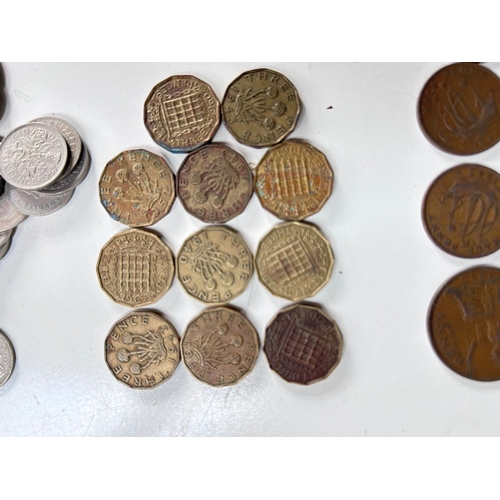 55 - Good collection of Pre decimal and antique UK coins, including Shillings, Penny's, Sixpences, Thrupe... 