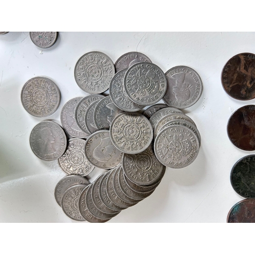 55 - Good collection of Pre decimal and antique UK coins, including Shillings, Penny's, Sixpences, Thrupe... 