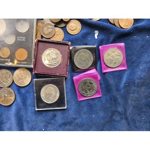 56 - Good lot of collectable coins, including uncirculated, Festival of Britain etc