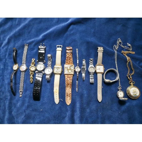 58 - Job lot of mostly women's watches, Timex, Sekonda, Guess, Rocha, Rotary etc