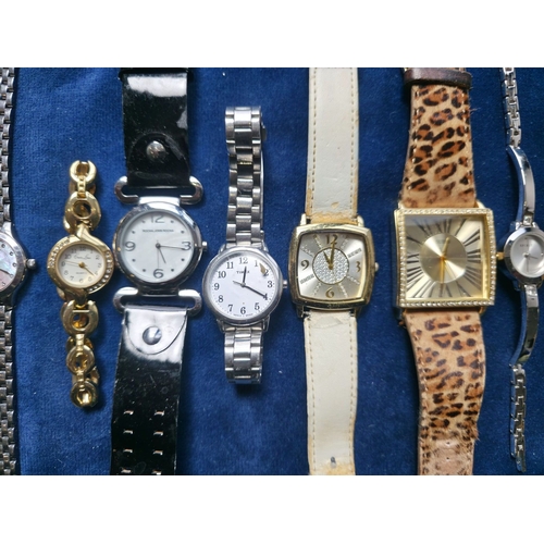 58 - Job lot of mostly women's watches, Timex, Sekonda, Guess, Rocha, Rotary etc