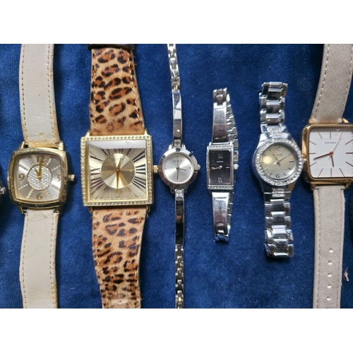 58 - Job lot of mostly women's watches, Timex, Sekonda, Guess, Rocha, Rotary etc