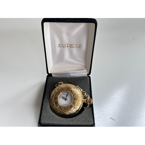 60 - Quality Jean Pierre pocket watch on fob chain - untested