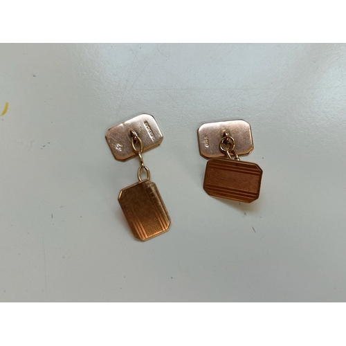 7 - 9ct Gold Cufflinks - Fully hallmarked