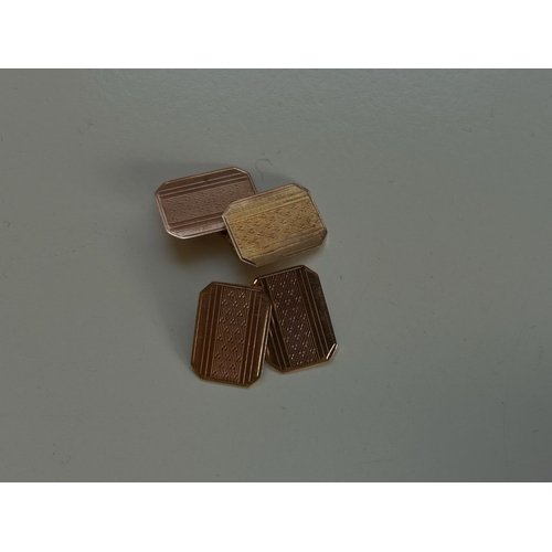 7 - 9ct Gold Cufflinks - Fully hallmarked