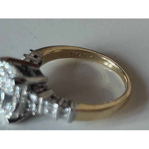 3 - 18ct Gold Radiant-Cut Diamond Ring, Approx. 2.50ct Centre, with Brilliant & Baguette Diamond Shoulde... 