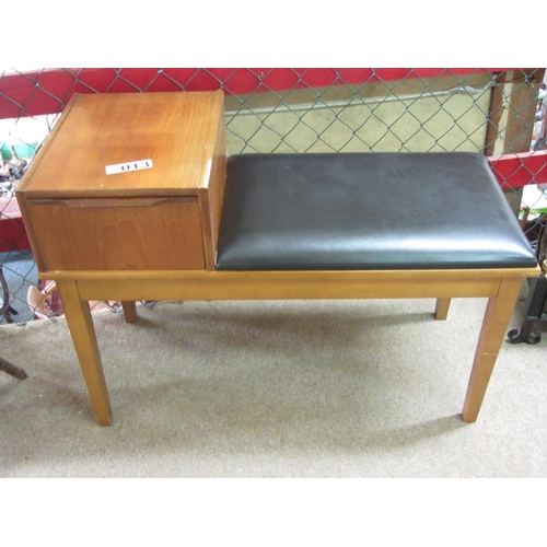 13 - Mahogany telephone table with drawer.