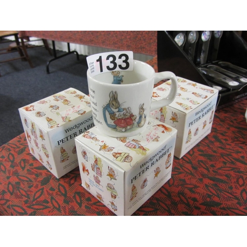 133 - 4 Wedgwood Peter Rabbit cups.