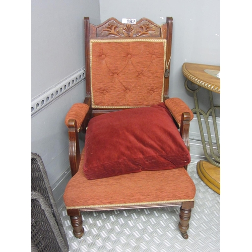 182 - Victorian mahogany armchair.