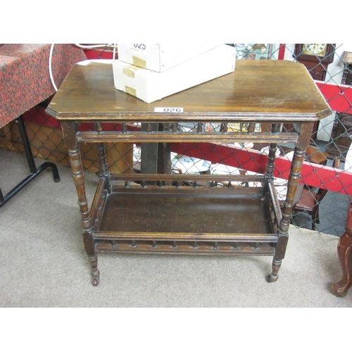 26 - Edwardian mahogany 2 tier side table.