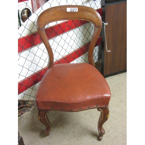 27 - Victorian mahogany bedroom chair.