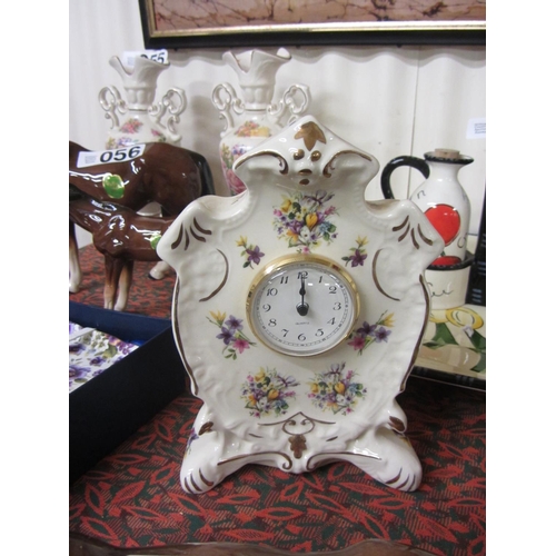 59 - Hand painted mantle clock.