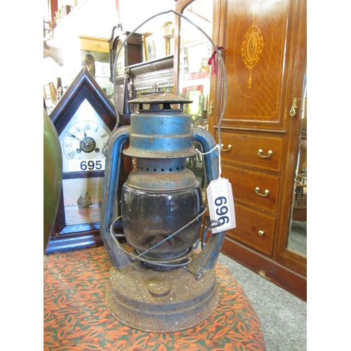 696 - Hurricane lamp.