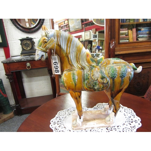 698 - Chinese hand painted horse.