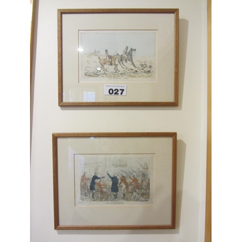 27 - Pair of Alken Fox Hunting prints 1824.