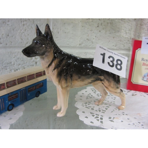 138 - Hand Painted Beswick German Shepherd.