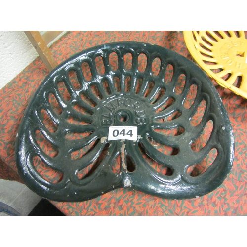 44 - Antique Cast Iron Machinery Seat - Bamfords.