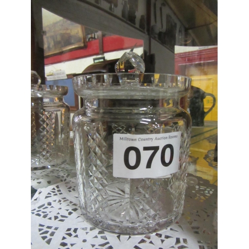 70 - Waterford Crystal Biscuit Barrel.