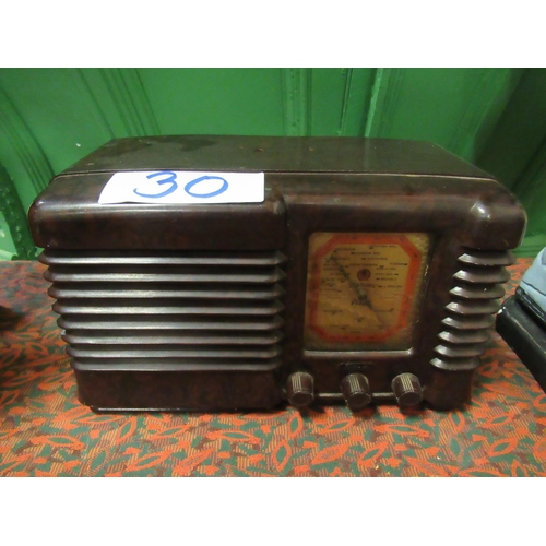 30 - Antique pilot bakelite radio.