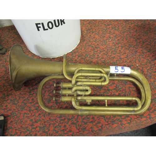 55 - Antique brass Trumpet.