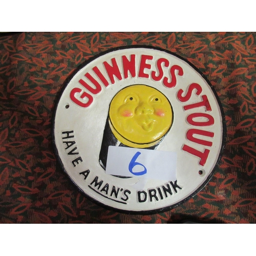 6 - Guinness cast iron wall hanging advertisement.