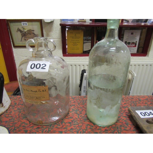 2 - 2 vintage Chemist bottles.