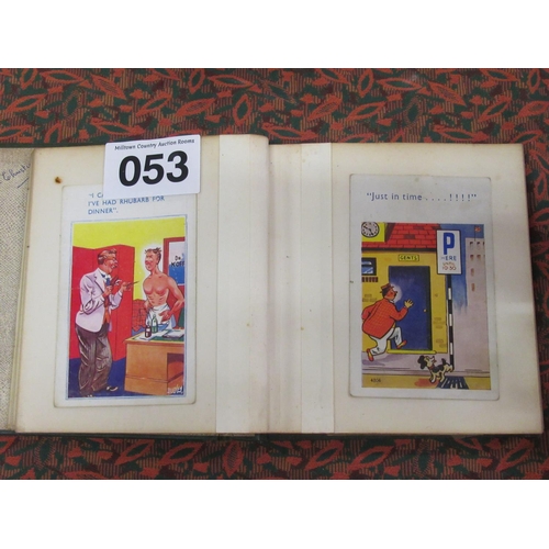 53 - Vintage album of Cartoon cards.