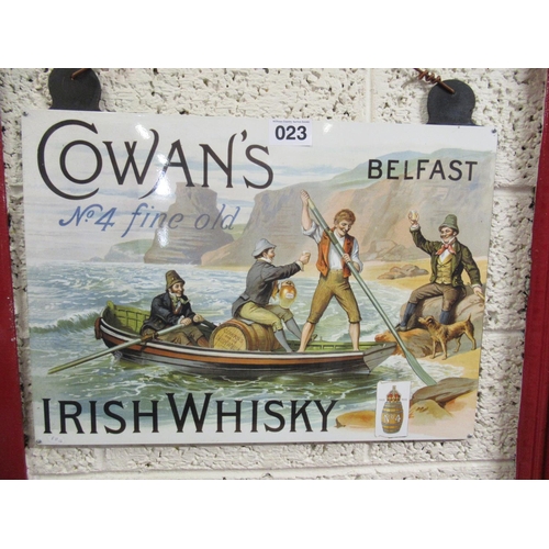 23 - Cowan's Repro Advertising Irish whiskey advert