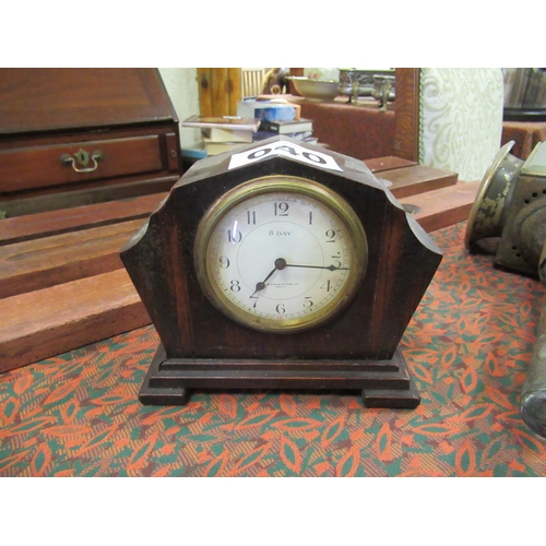 40 - Antique inlaid mantle clock.