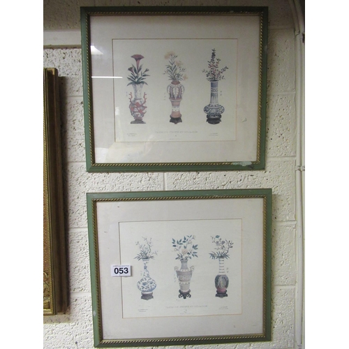 53 - Pair of framed Chinese prints.